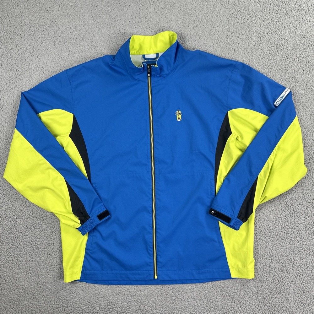 FootJoy DryJoys HydroLite Waterproof Golf Rain Jacket Men XL Blue Full Zip